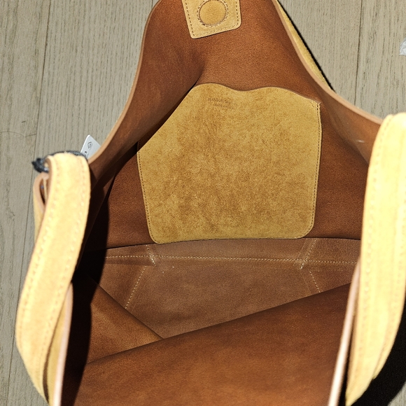 NWT! Mansur Gavriel Cuoio Everyday Cabas Suede Slouch Shoulder Bag Tote Boho - Picture 12 of 12